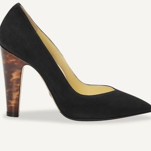 NIB SARAH FLINT Perfect Jay Pump 100, Black Suede, IT 38.5/ US 8-8.5